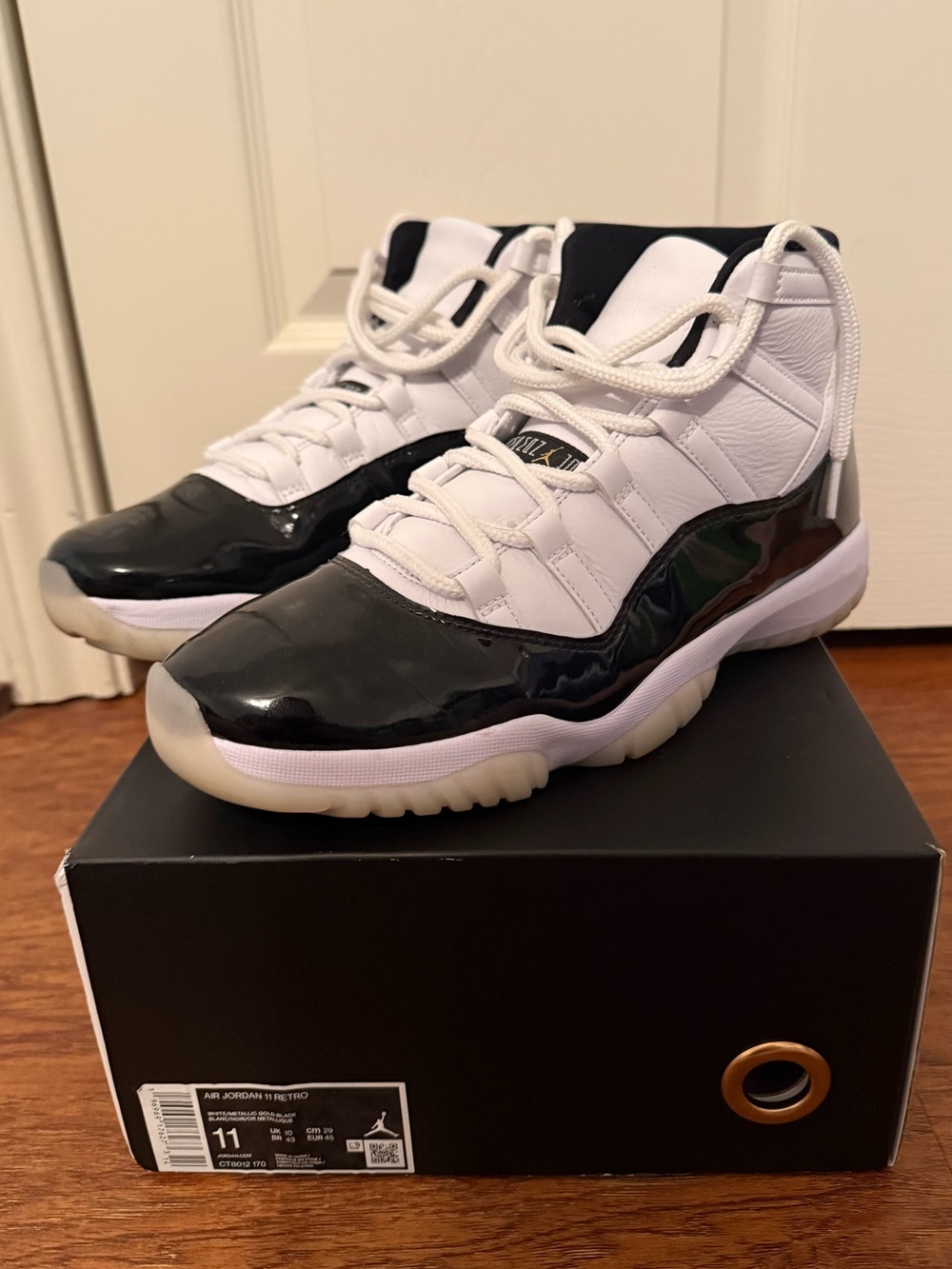 Air Jordan 11 Retro Metallic/White Gold Black CT8012170 - Size 11 With Box